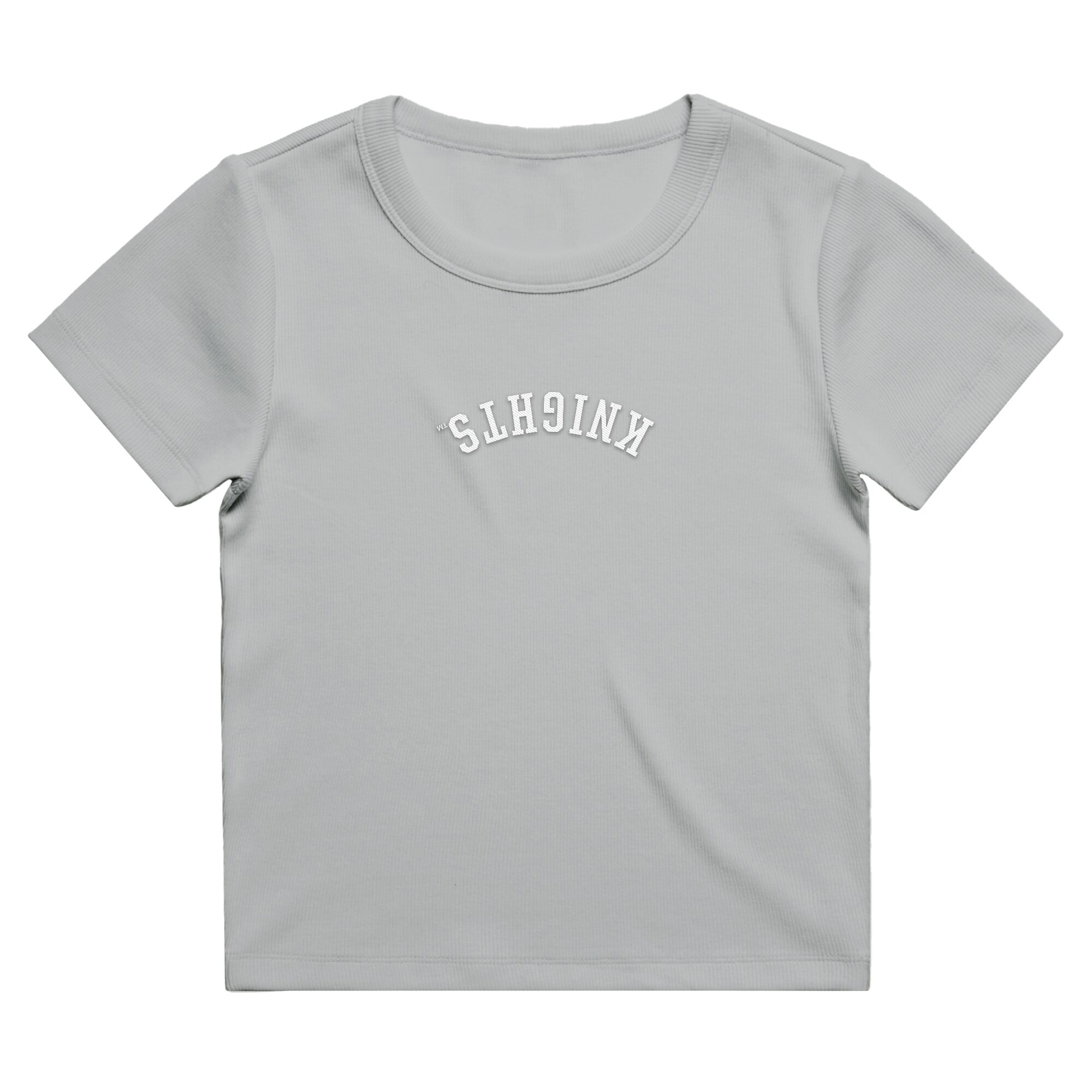 T-shirt court côtelé à broderie inversée Uscape Apparel [Team] pour femmes